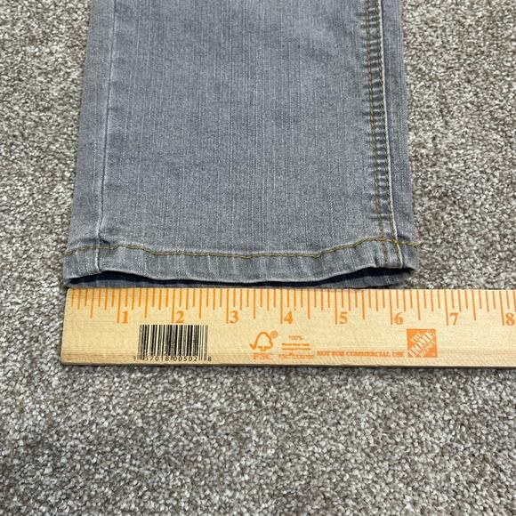 y2lk vintage grunge Angels womens straight jeans sz 13 mid rise gray stretch - Picture 3 of 12